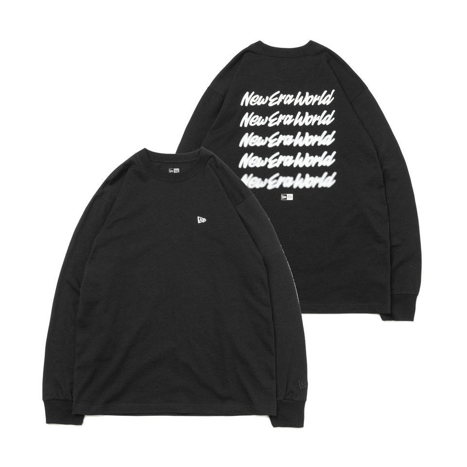 長袖 コットン Tシャツ Gradation ブラック × ホワイト レギュラーフィット - 13330965-S | NEW ERA ニューエラ公式オンラインストア