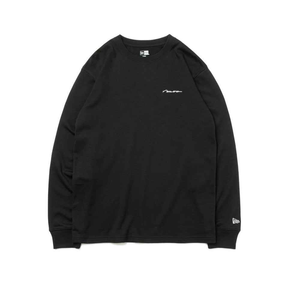 長袖 ウォーム Tシャツ Handwritten ブラック レギュラーフィット - 13330931-S | NEW ERA ニューエラ公式オンラインストア