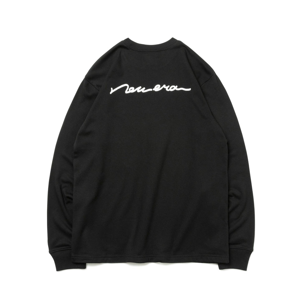 長袖 ウォーム Tシャツ Handwritten ブラック レギュラーフィット - 13330931-S | NEW ERA ニューエラ公式オンラインストア