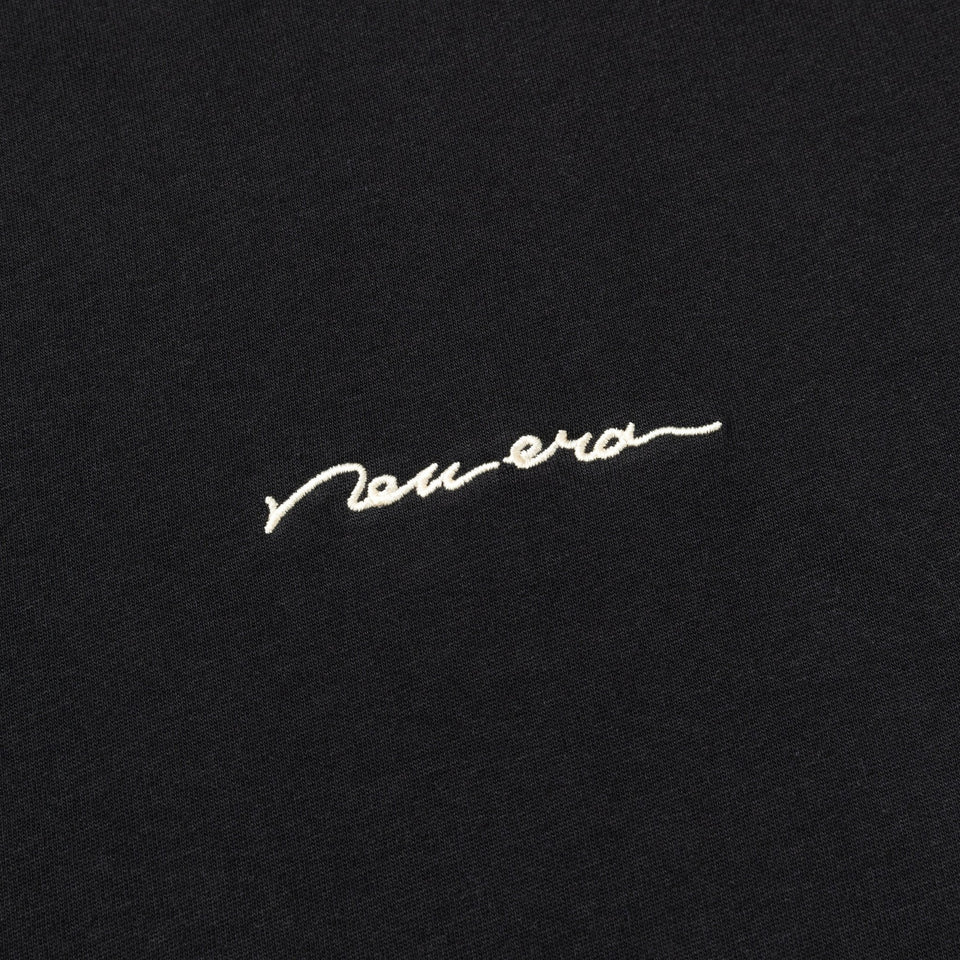 長袖 オーバーサイズド コットン Tシャツ Handwritten Logo ブラック - 13755394-S | NEW ERA ニューエラ公式オンラインストア