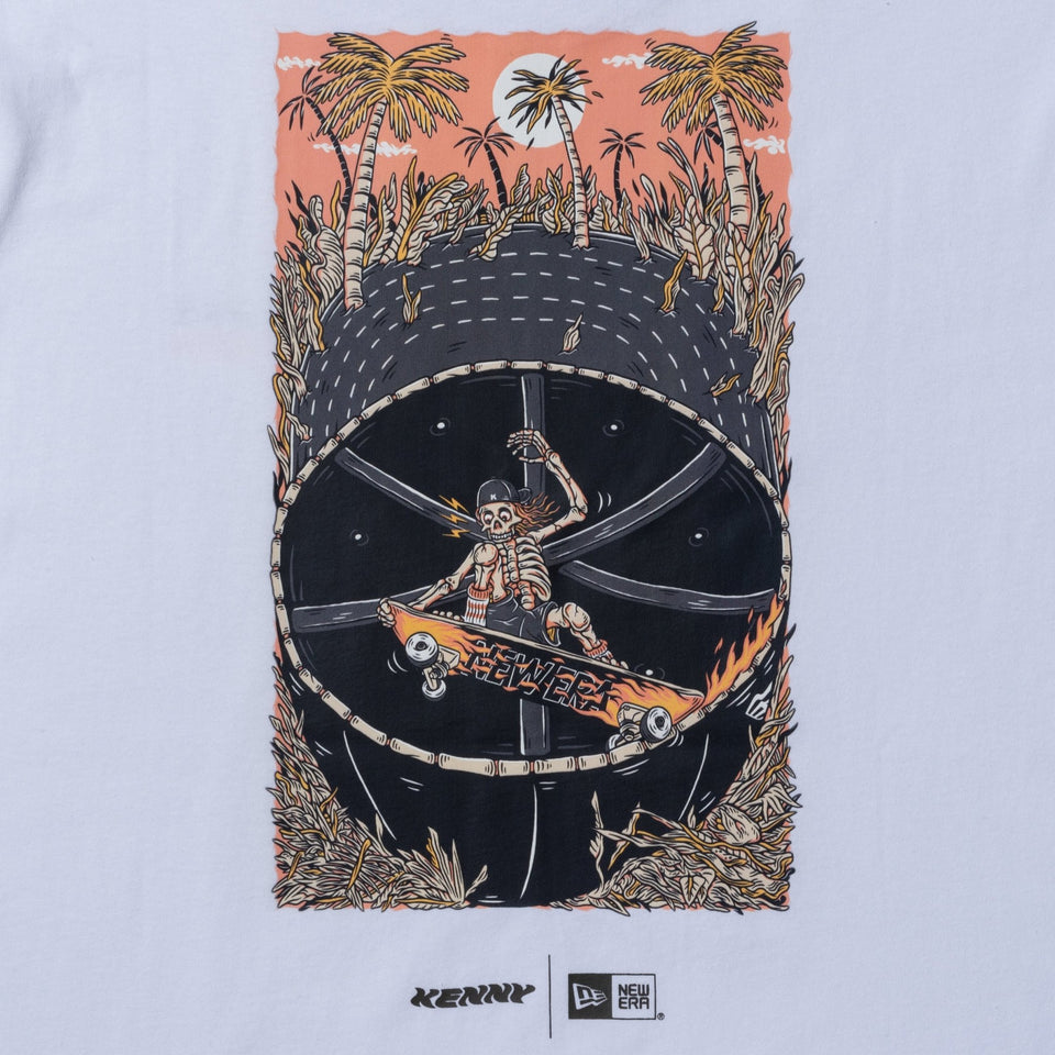 半袖 コットン Tシャツ KENTARO YOSHIDA ポスター アートワーク ホワイト レギュラーフィット - 12887607-S | NEW ERA ニューエラ公式オンラインストア