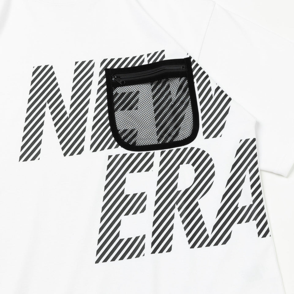 半袖 オーバーサイズド パフォーマンス Tシャツ Mesh Pocket ホワイト × ブラック【 Performance Apparel 】 - 14121975-S | NEW ERA ニューエラ公式オンラインストア