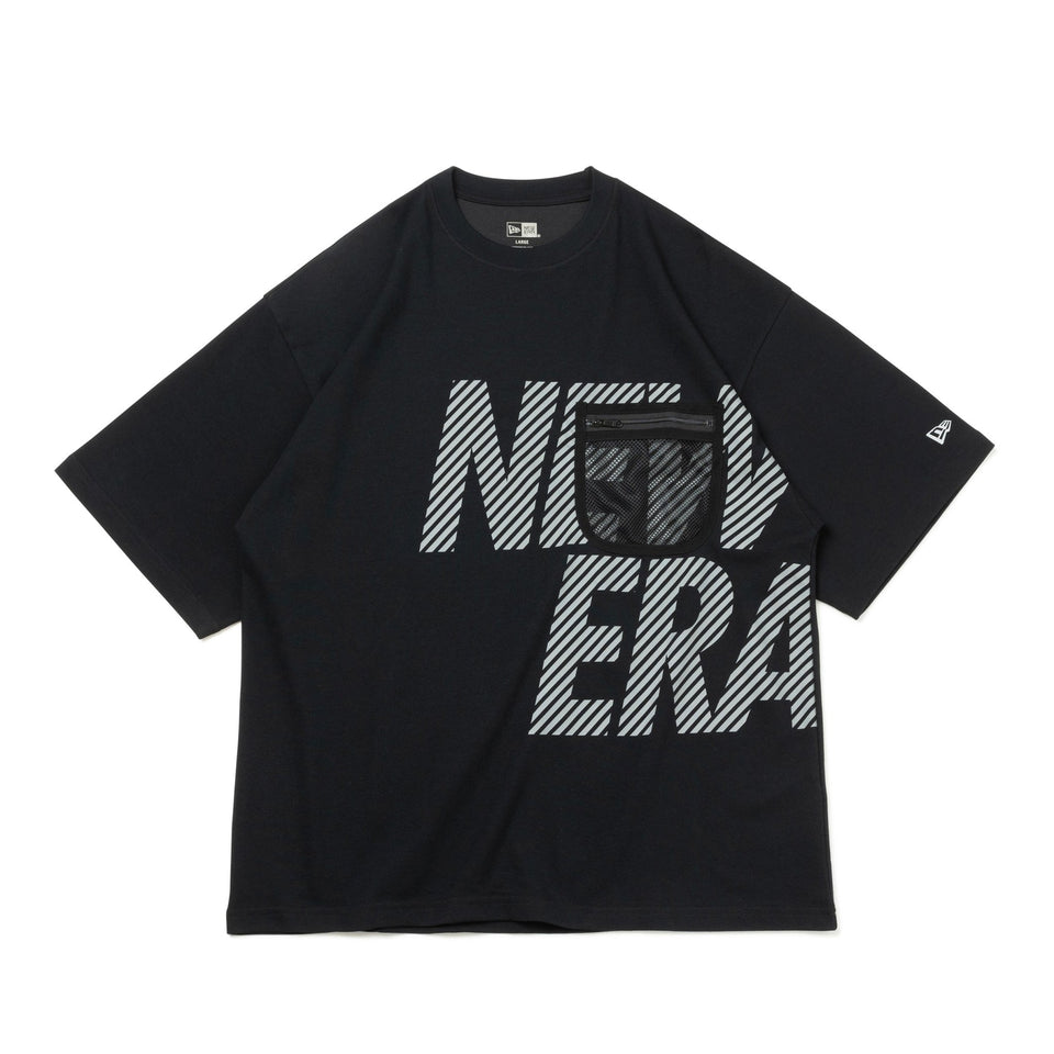 半袖 オーバーサイズド パフォーマンス Tシャツ Mesh Pocket ブラック × グレー【 Performance Apparel 】 - 14121976-S | NEW ERA ニューエラ公式オンラインストア