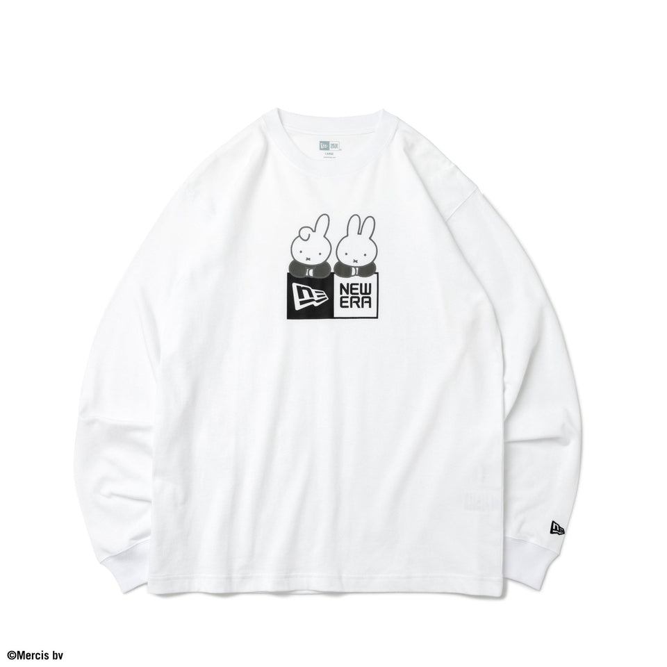 長袖 コットン Tシャツ miffy ミッフィー ボックスロゴ ホワイト レギュラーフィット - 13330980-S | NEW ERA ニューエラ公式オンラインストア