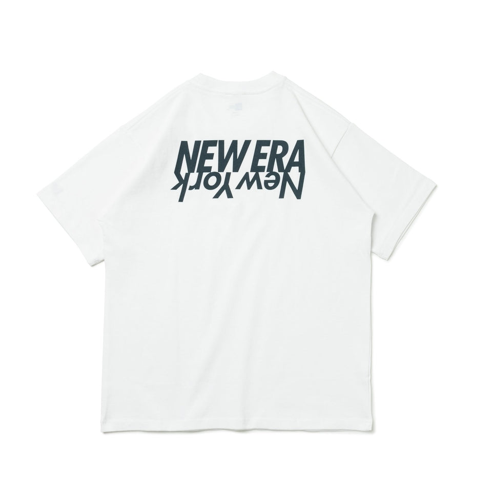 半袖 ヘビーウェイト コットン Tシャツ Mirror Logo ホワイト × ネイビー - 13516811-S | NEW ERA ニューエラ公式オンラインストア