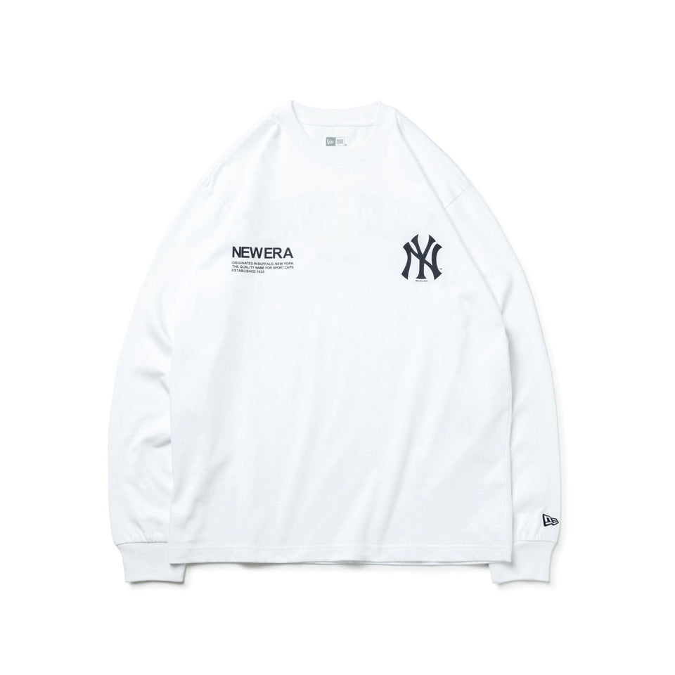 長袖 コットン Tシャツ MLB Apparel ニューヨーク・ヤンキース ホワイト レギュラーフィット - 13755419-S | NEW ERA ニューエラ公式オンラインストア