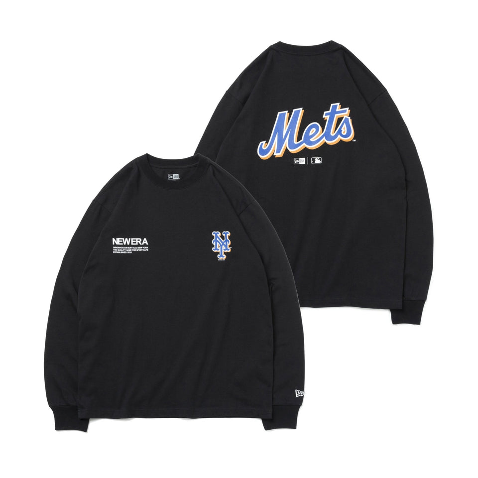 長袖 コットン Tシャツ MLB Apparel ニューヨーク・メッツ ブラック