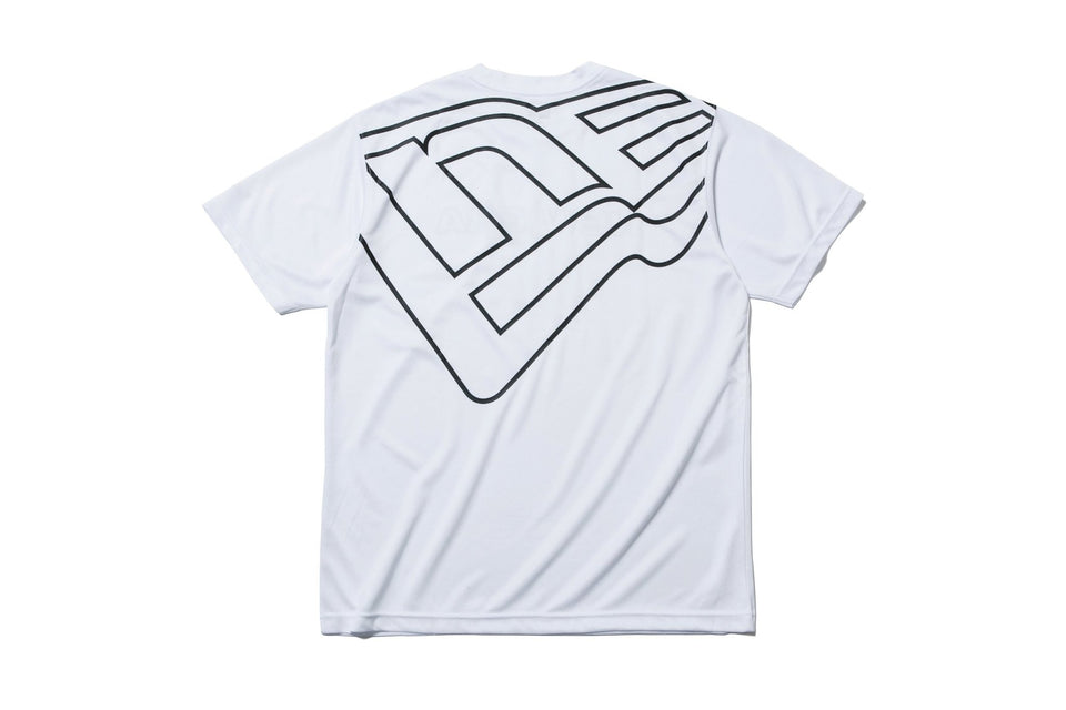 テック Tシャツ ニューエラ ワードマーク & ビッグフラッグ ホワイト 【NEW ERA WORKOUT】 - 12018849-S | NEW ERA ニューエラ公式オンラインストア