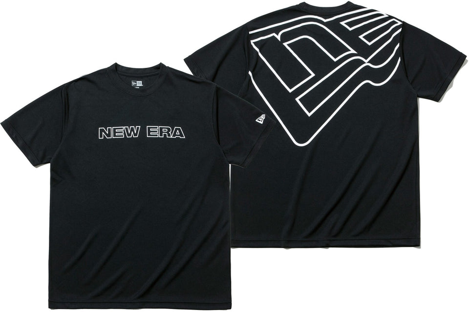 テック Tシャツ ニューエラ ワードマーク & ビッグフラッグ ブラック 【NEW ERA WORKOUT】 - 12018850-S | NEW ERA ニューエラ公式オンラインストア