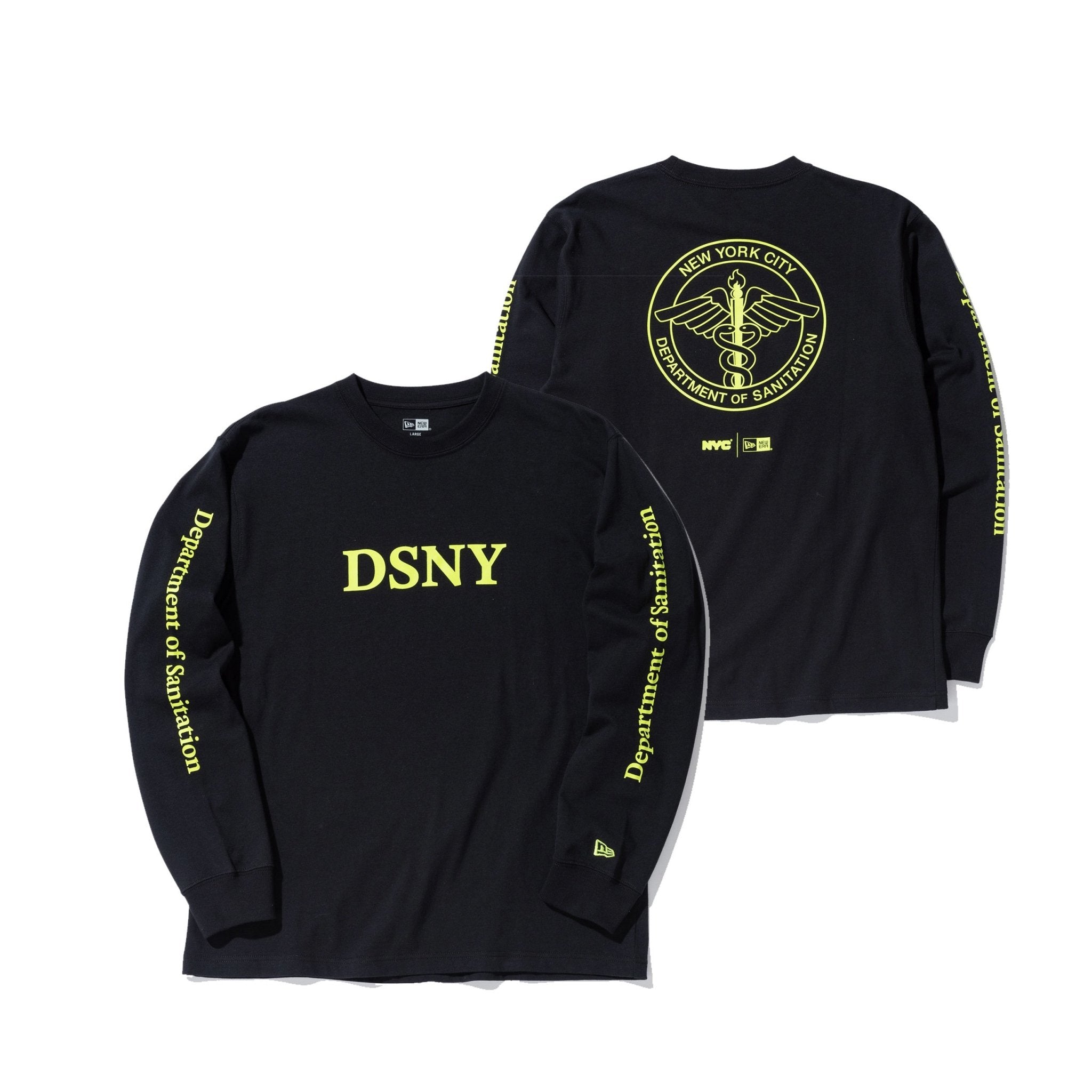長袖 コットン Tシャツ NYC DSNY ブラック レギュラーフィット