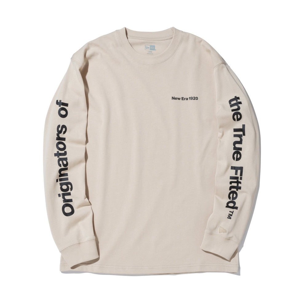 長袖 コットン Tシャツ OOTTF Sleeve グレージュ × ブラック レギュラーフィット - 13516873-S | NEW ERA ニューエラ公式オンラインストア