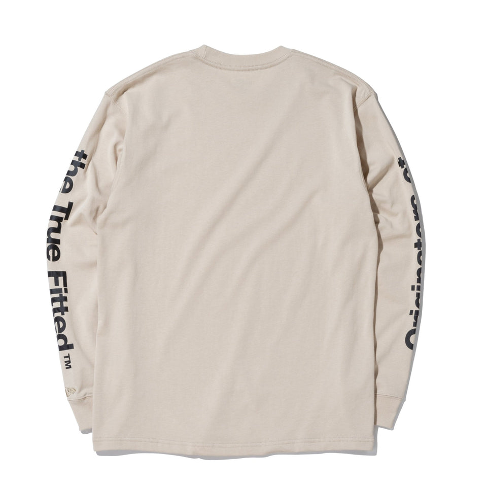 長袖 コットン Tシャツ OOTTF Sleeve グレージュ × ブラック レギュラーフィット - 13516873-S | NEW ERA ニューエラ公式オンラインストア