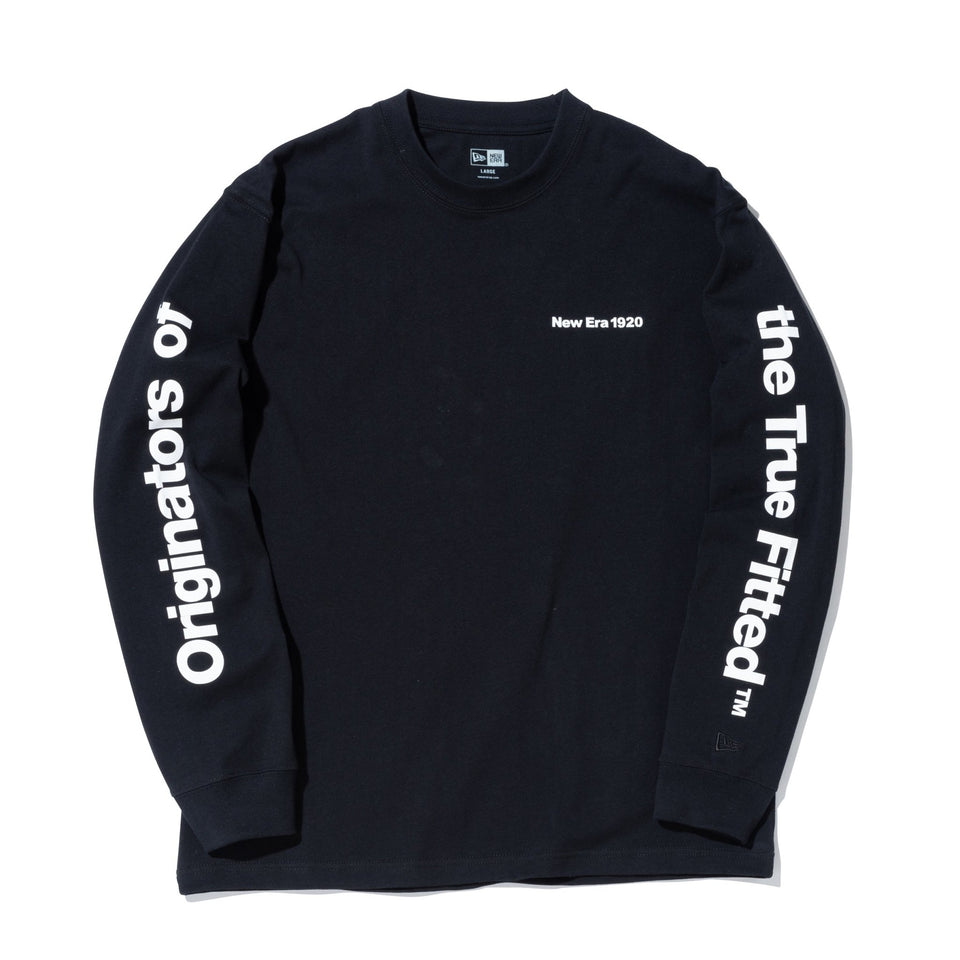 長袖 コットン Tシャツ OOTTF Sleeve ブラック × ホワイト レギュラーフィット - 13516874-S | NEW ERA ニューエラ公式オンラインストア