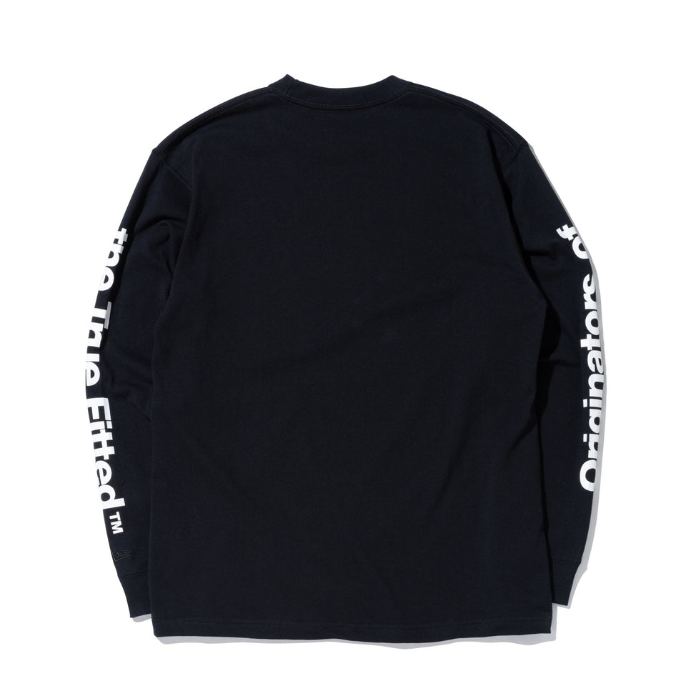 長袖 コットン Tシャツ OOTTF Sleeve ブラック × ホワイト レギュラーフィット - 13516874-S | NEW ERA ニューエラ公式オンラインストア