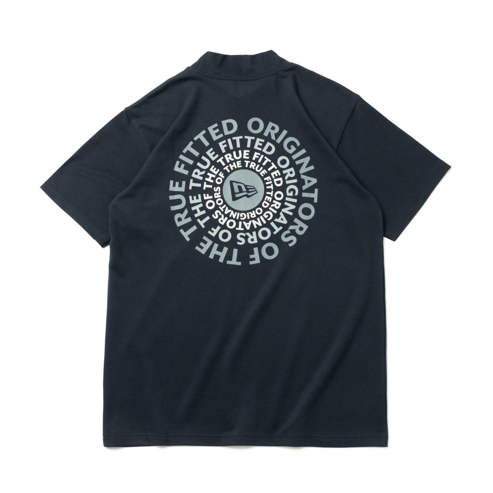 【ゴルフ】 ミドルネック 半袖 鹿の子 Tシャツ Originators of the True Fitted サークルロゴ ネイビー - 13061575-S | NEW ERA ニューエラ公式オンラインストア