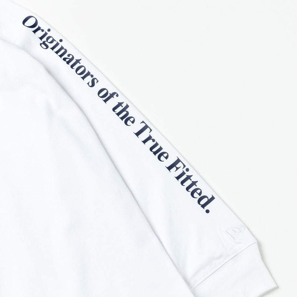 長袖 コットン Tシャツ Originators of the True Fitted ホワイト レギュラーフィット - 13755414-S | NEW ERA ニューエラ公式オンラインストア