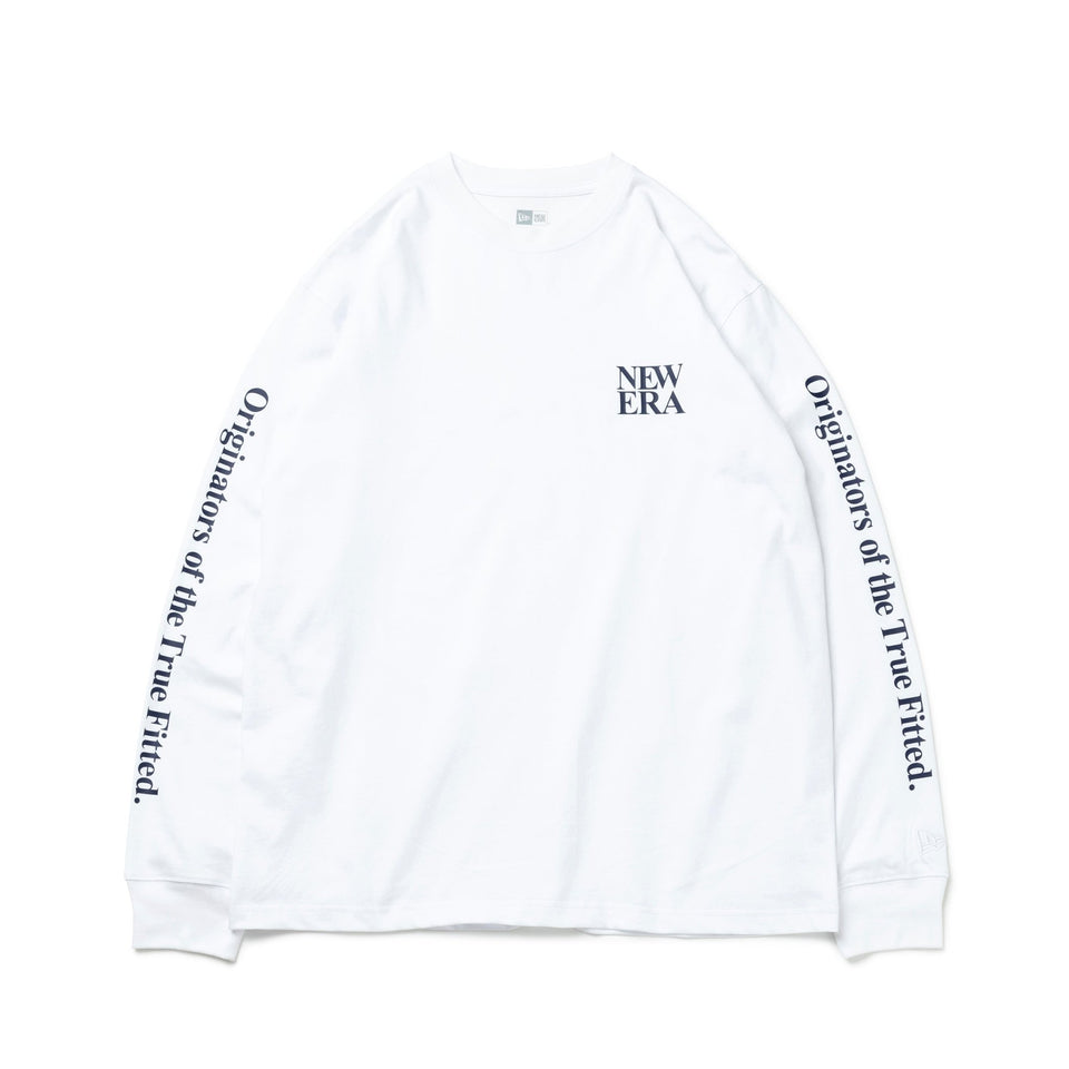 長袖 コットン Tシャツ Originators of the True Fitted ホワイト レギュラーフィット - 13755414-S | NEW ERA ニューエラ公式オンラインストア