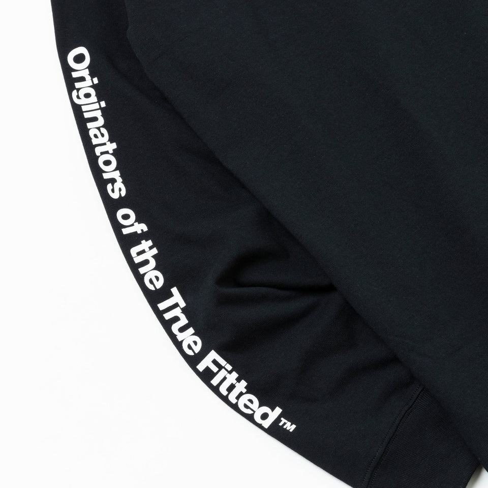 長袖 コットン Tシャツ Originators of the True Fitted ブラック レギュラーフィット - 14122014-S | NEW ERA ニューエラ公式オンラインストア
