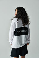 長袖 オーバーサイズド パフォーマンス Tシャツ Panel Logo ホワイト/ブラック 【 Performance Apparel 】 - 14121996-S | NEW ERA ニューエラ公式オンラインストア