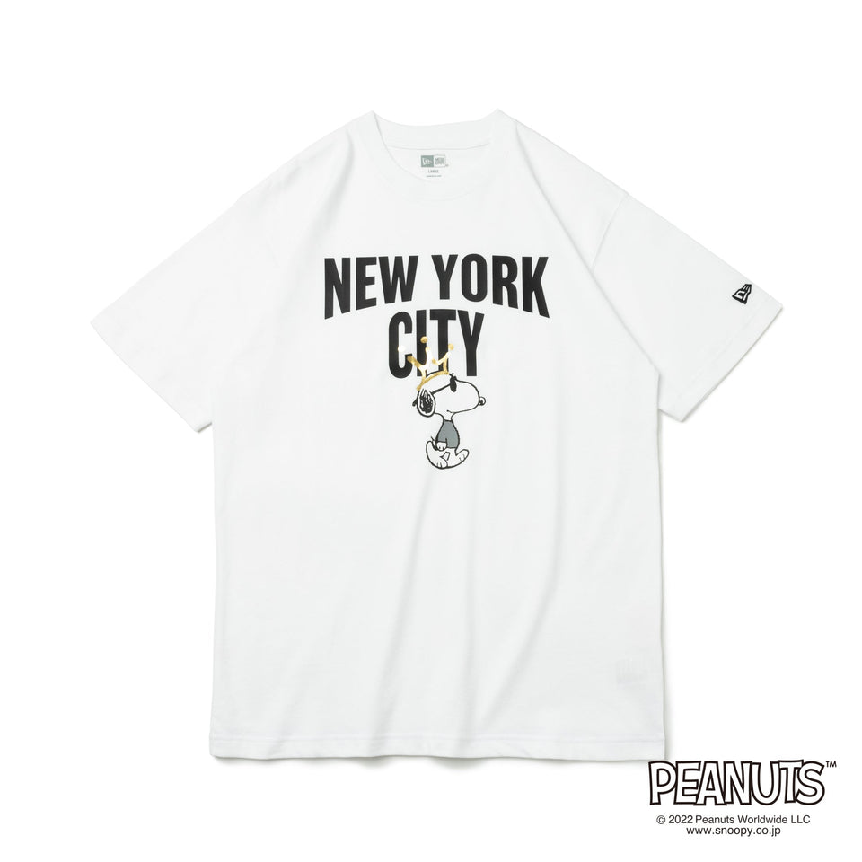 半袖 コットン Tシャツ Peanuts NEW YORK CITY ジョー・クール 王冠 レギュラーフィット ホワイト - 13073264-S | NEW ERA ニューエラ公式オンラインストア