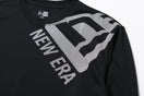 長袖 テックTシャツ ドットフラッグ ショルダー ブラック × ホワイト 【 Performance Apparel 】 - 12375728-XS | NEW ERA ニューエラ公式オンラインストア