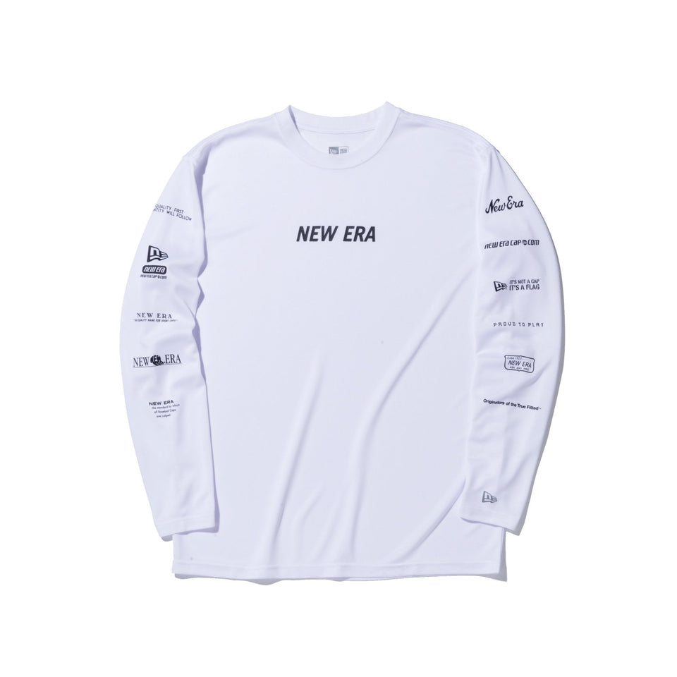 長袖 テックTシャツ オールドロゴ アーカイブ ホワイト × ブラック 【 Performance Apparel 】 - 12579424-S | NEW ERA ニューエラ公式オンラインストア