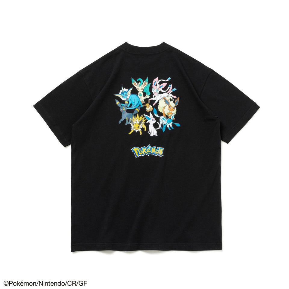 半袖 コットン Tシャツ Pokémon ポケモン ピカチュウ イーブイフレンズ ブラック レギュラーフィット - 14124672-S | NEW ERA ニューエラ公式オンラインストア