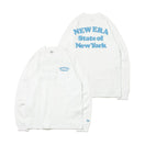 長袖 コットン ポケットTシャツ Puff Logo ホワイト × スレート レギュラーフィット - 13330942-S | NEW ERA ニューエラ公式オンラインストア