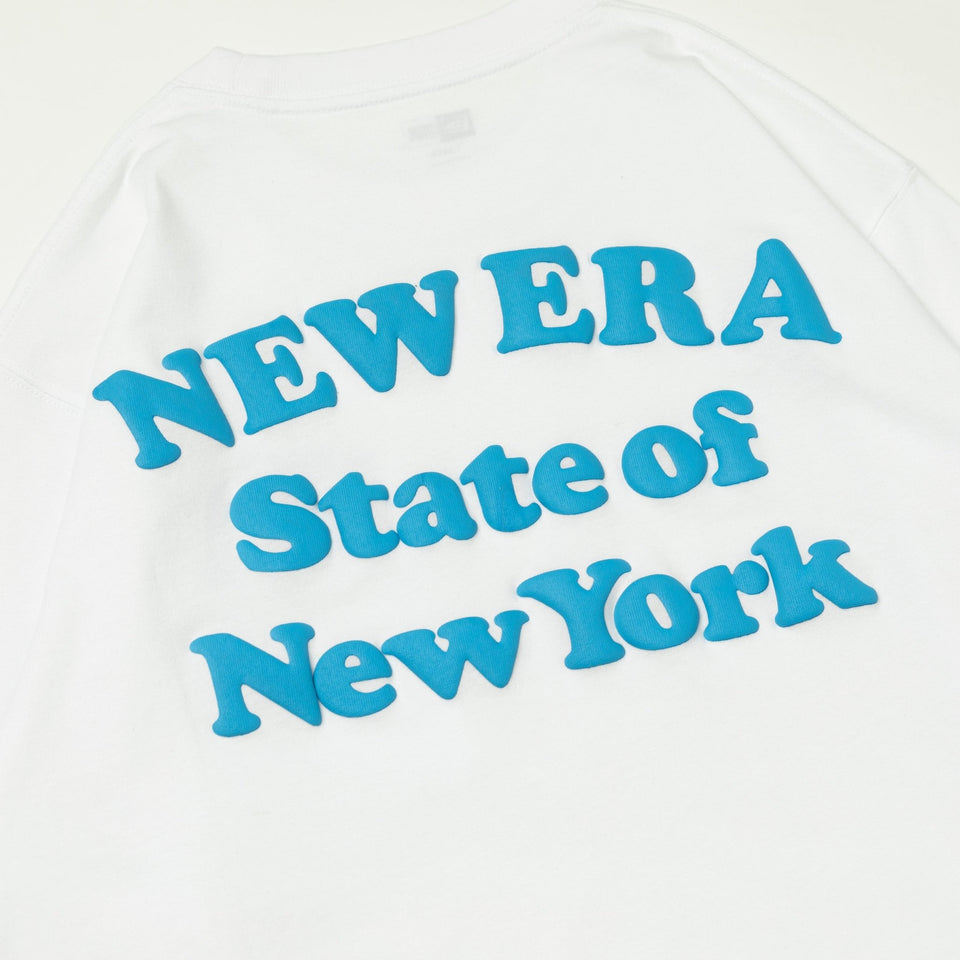 長袖 コットン ポケットTシャツ Puff Logo ホワイト × スレート レギュラーフィット - 13330942-S | NEW ERA ニューエラ公式オンラインストア