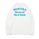 長袖 コットン ポケットTシャツ Puff Logo ホワイト × スレート レギュラーフィット - 13330942-S | NEW ERA ニューエラ公式オンラインストア