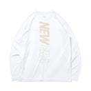 長袖 テック Tシャツ Rear Vertical Logo ホワイト × ベージュ【 Performance Apparel 】 - 13755365-S | NEW ERA ニューエラ公式オンラインストア