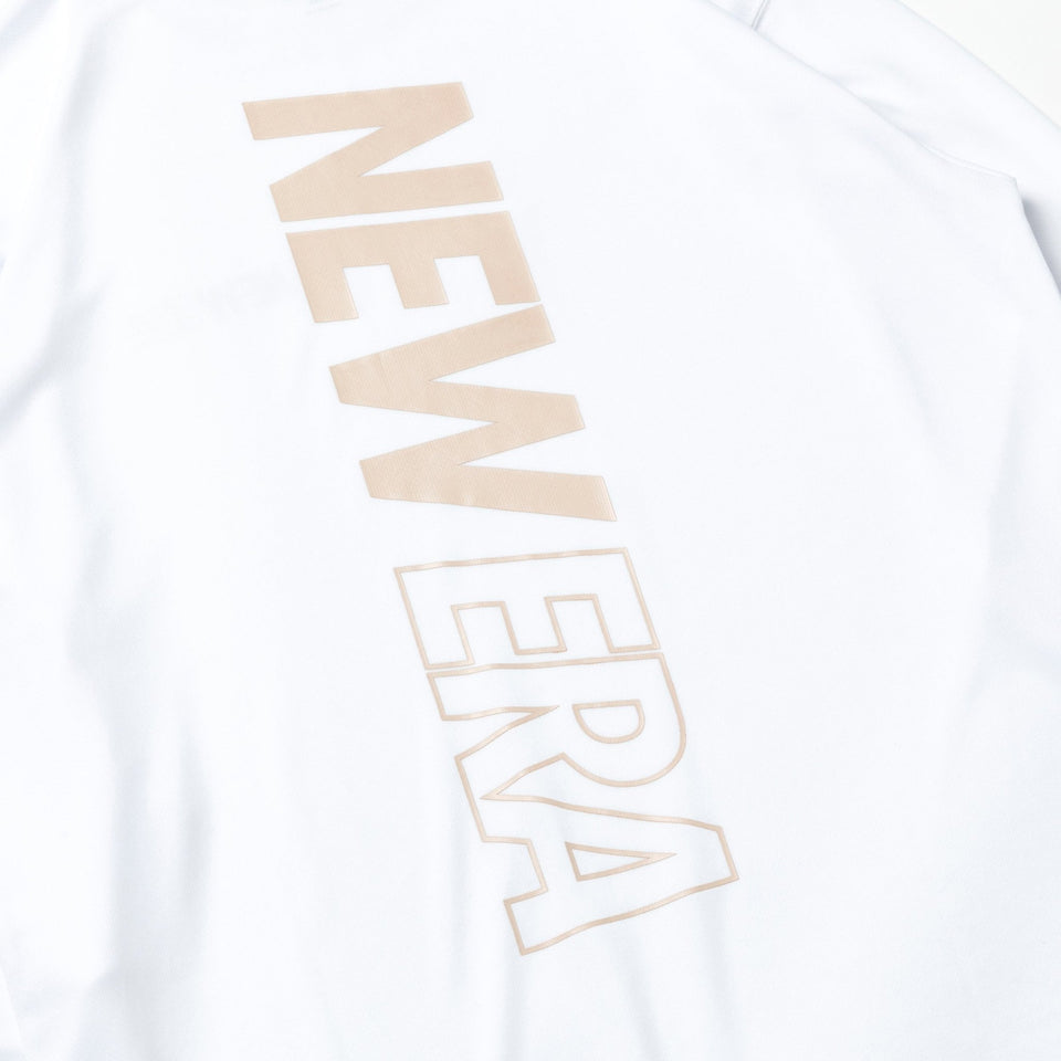 長袖 テック Tシャツ Rear Vertical Logo ホワイト × ベージュ