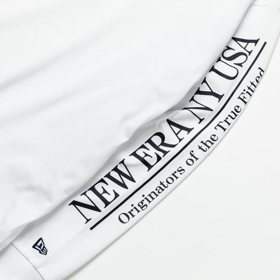 長袖 オーバーサイズド コットン Tシャツ Script Logo ホワイト - 13330994-S | NEW ERA ニューエラ公式オンラインストア
