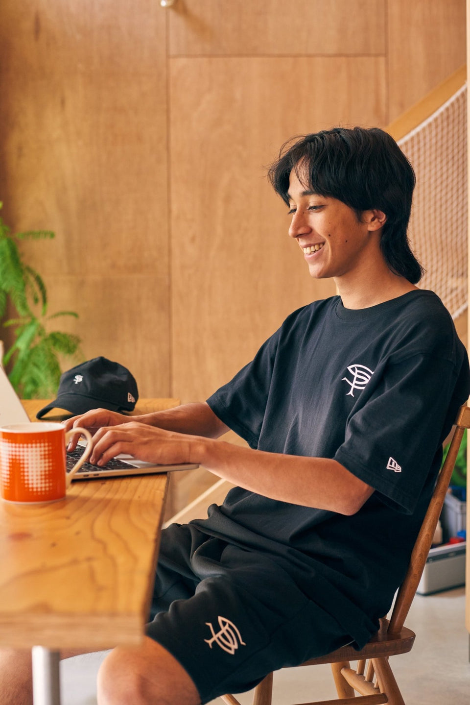 半袖 コットン Tシャツ SOPHNET. ソフネット SPロゴ ブラック