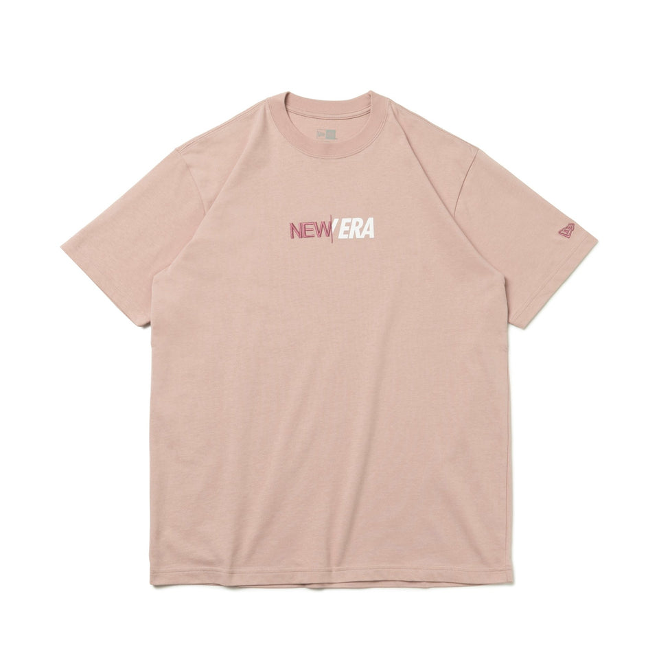 半袖 コットン Tシャツ Split Logo ラスティーピンク × マルチカラー レギュラーフィット ニューエラオンラインストア