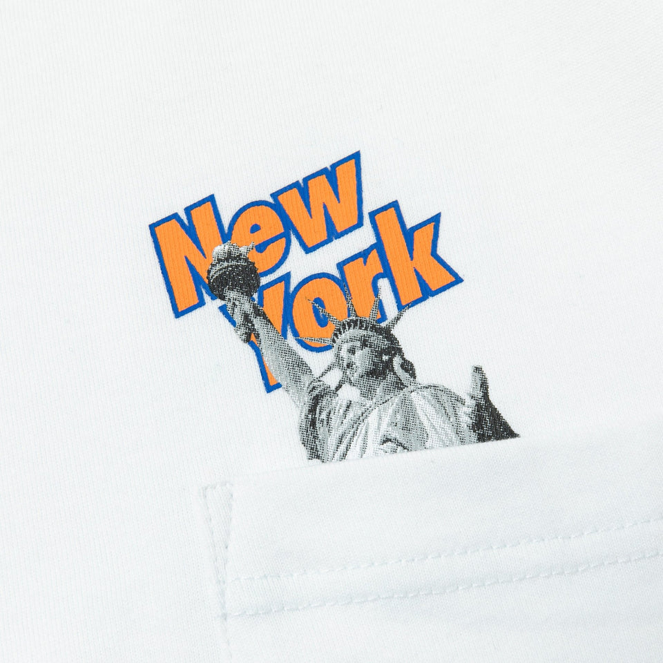半袖 ポケット コットン Tシャツ Statue of Liberty ホワイト - 13516750-S | NEW ERA ニューエラ公式オンラインストア