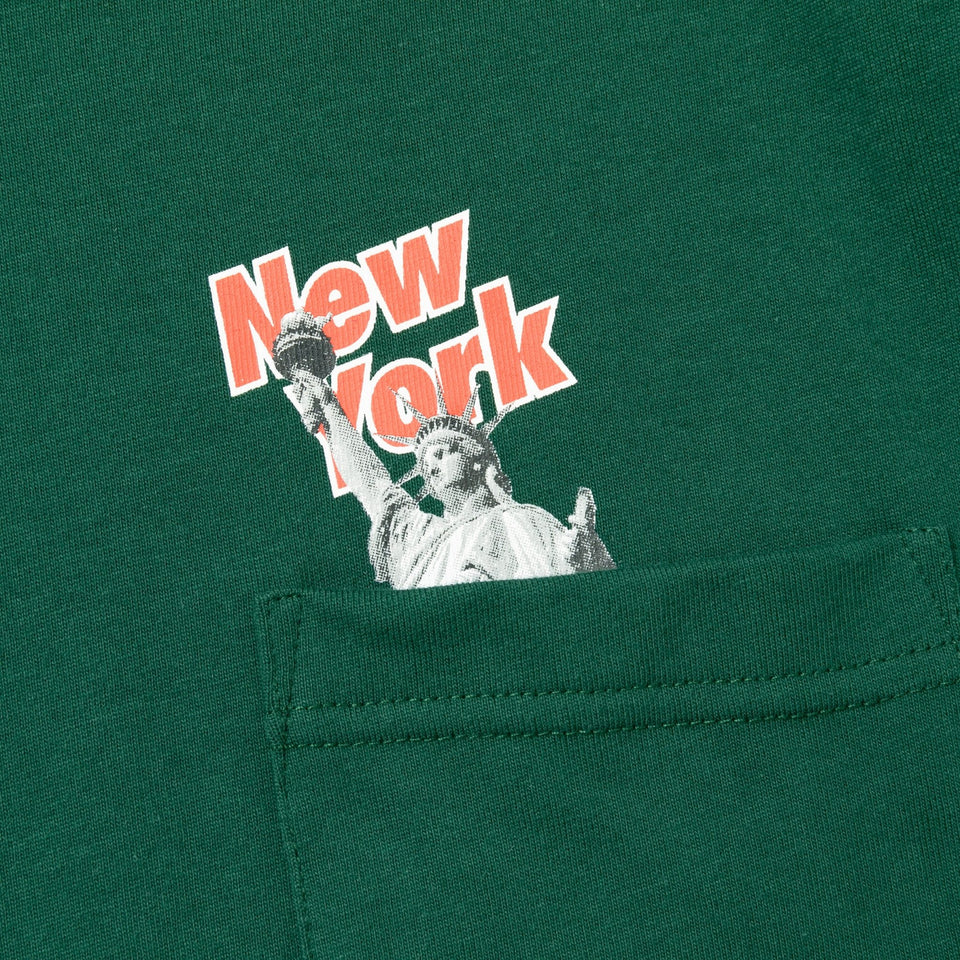 半袖 ポケット コットン Tシャツ Statue of Liberty ダークグリーン - 13516752-S | NEW ERA ニューエラ公式オンラインストア