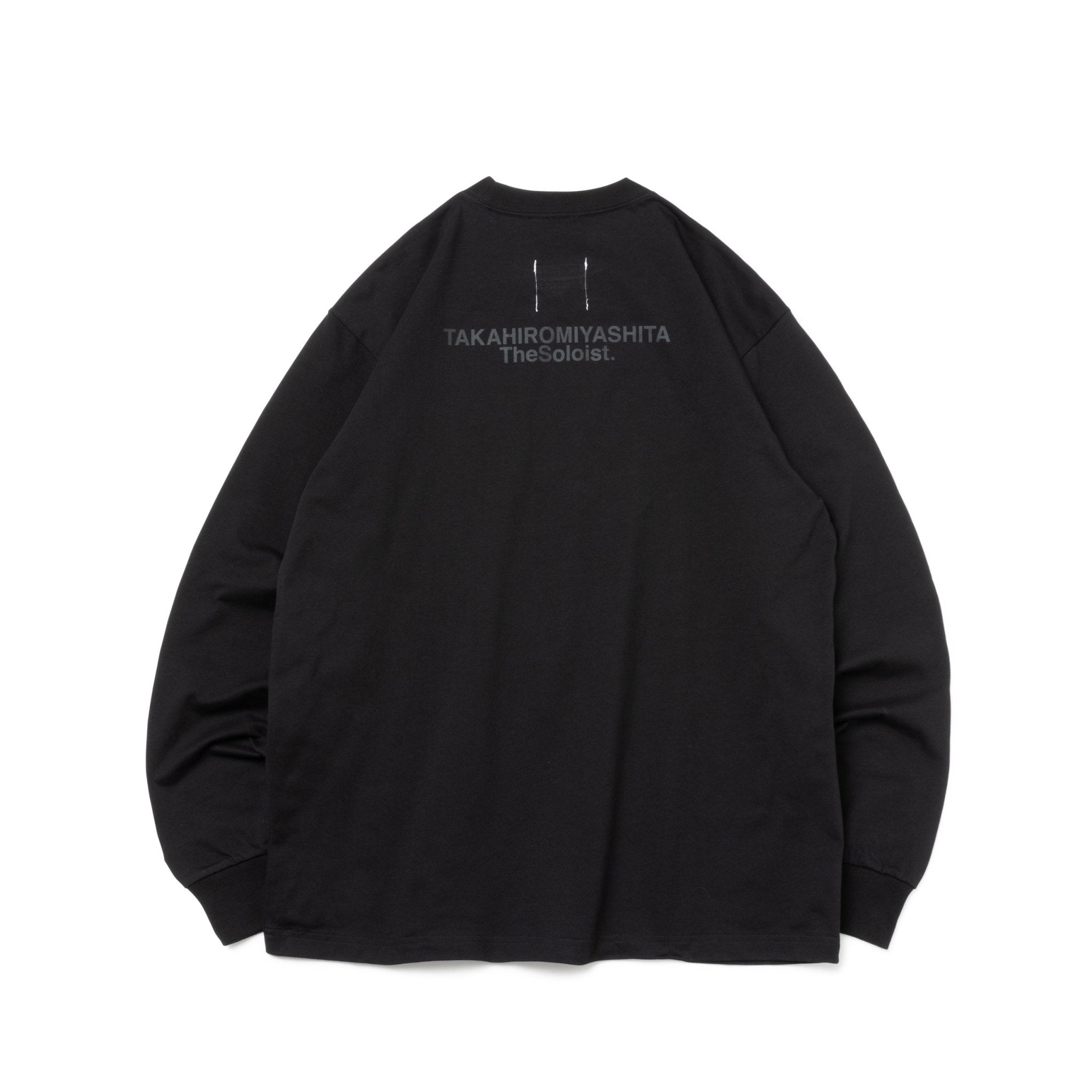 長袖 コットン Tシャツ TAKAHIROMIYASHITATheSoloist. SS24 ブラック レギュラーフィット 6