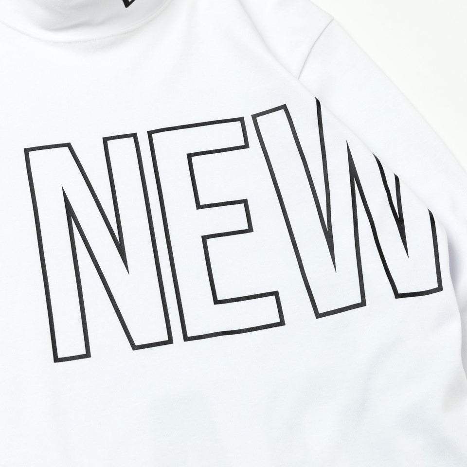 【ゴルフ】長袖 ハイカラーネック パフォーマンス Tシャツ Two Face Big Logo ホワイト - 13331027-S | NEW ERA ニューエラ公式オンラインストア