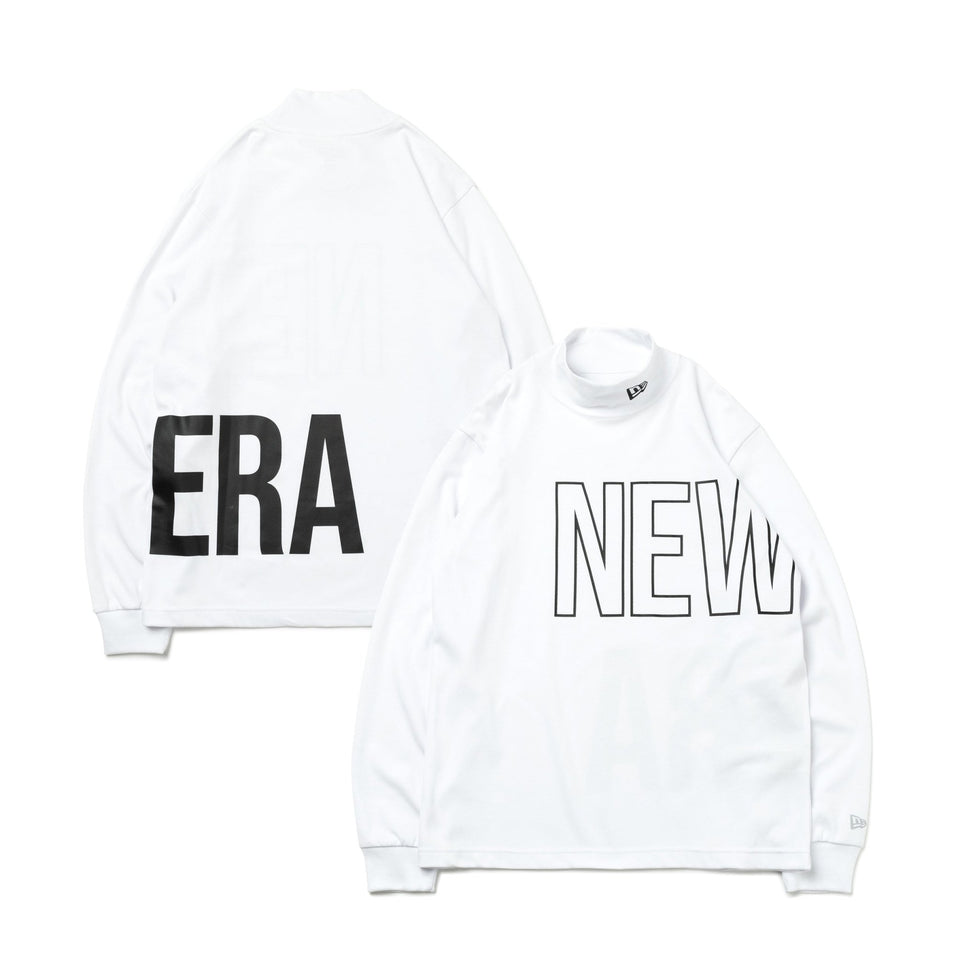 【ゴルフ】長袖 ハイカラーネック パフォーマンス Tシャツ Two Face Big Logo ホワイト - 13331027-S | NEW ERA ニューエラ公式オンラインストア