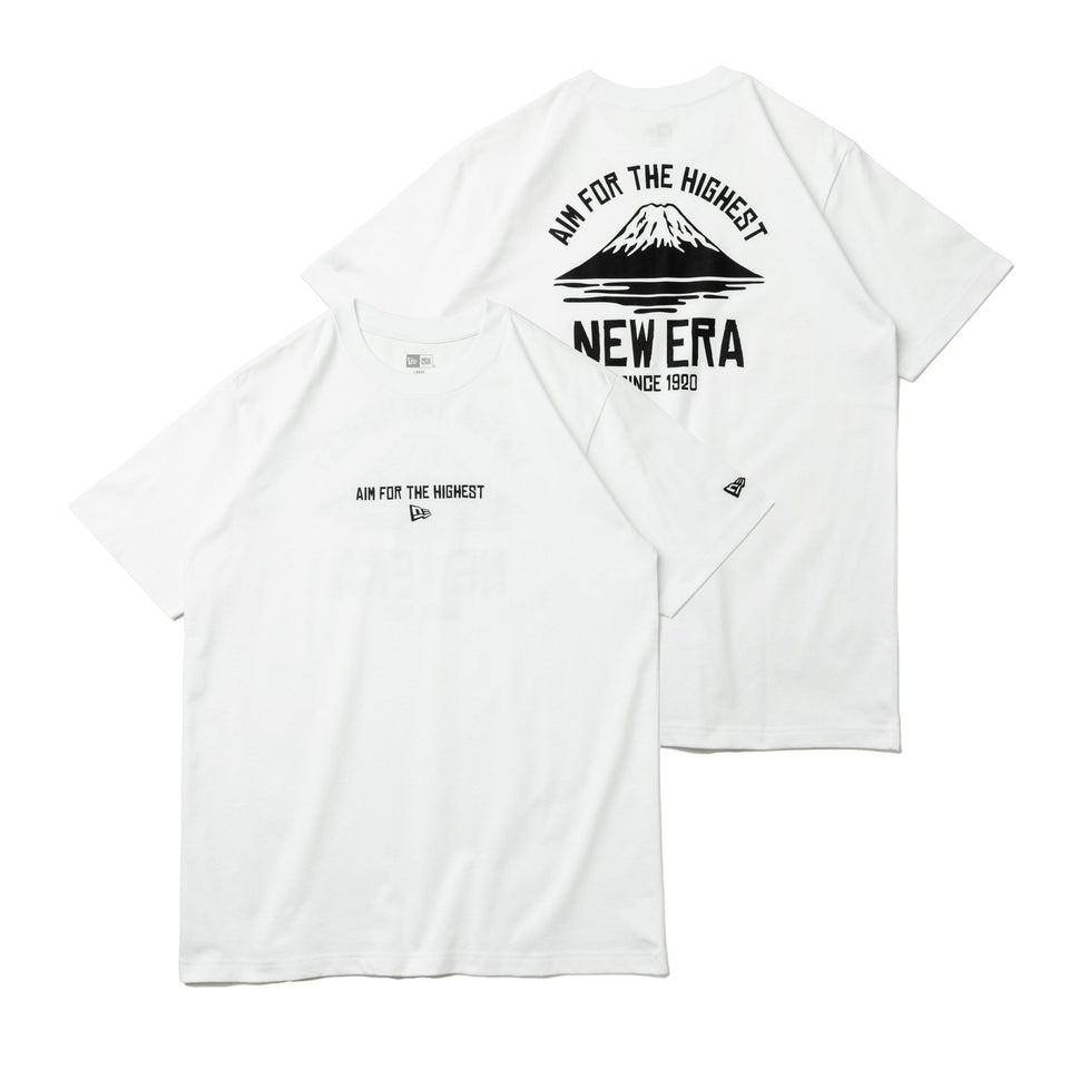 半袖 コットン Tシャツ USコットン Aim For The Highest ホワイト レギュラーフィット 【ニューエラ アウトドア】 - 13061529-S | NEW ERA ニューエラ公式オンラインストア