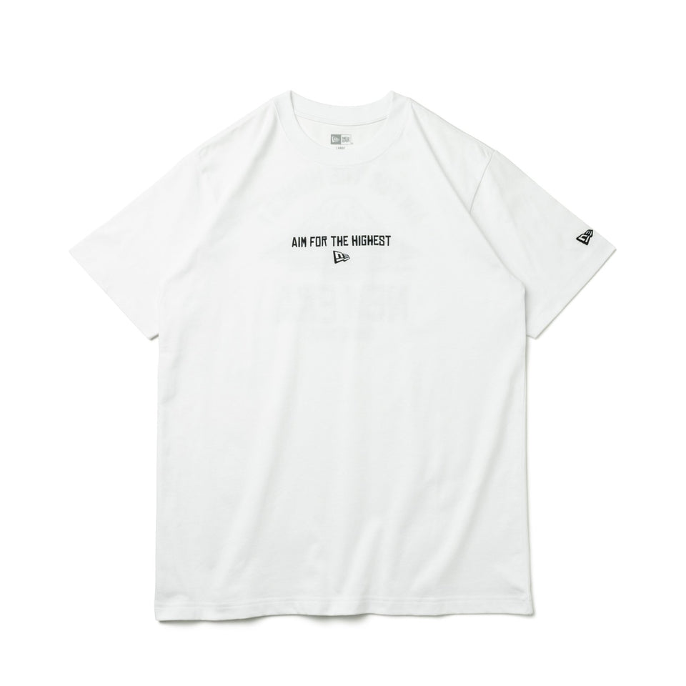半袖 コットン Tシャツ USコットン Aim For The Highest ホワイト レギュラーフィット 【ニューエラ アウトドア】 - 13061529-S | NEW ERA ニューエラ公式オンラインストア