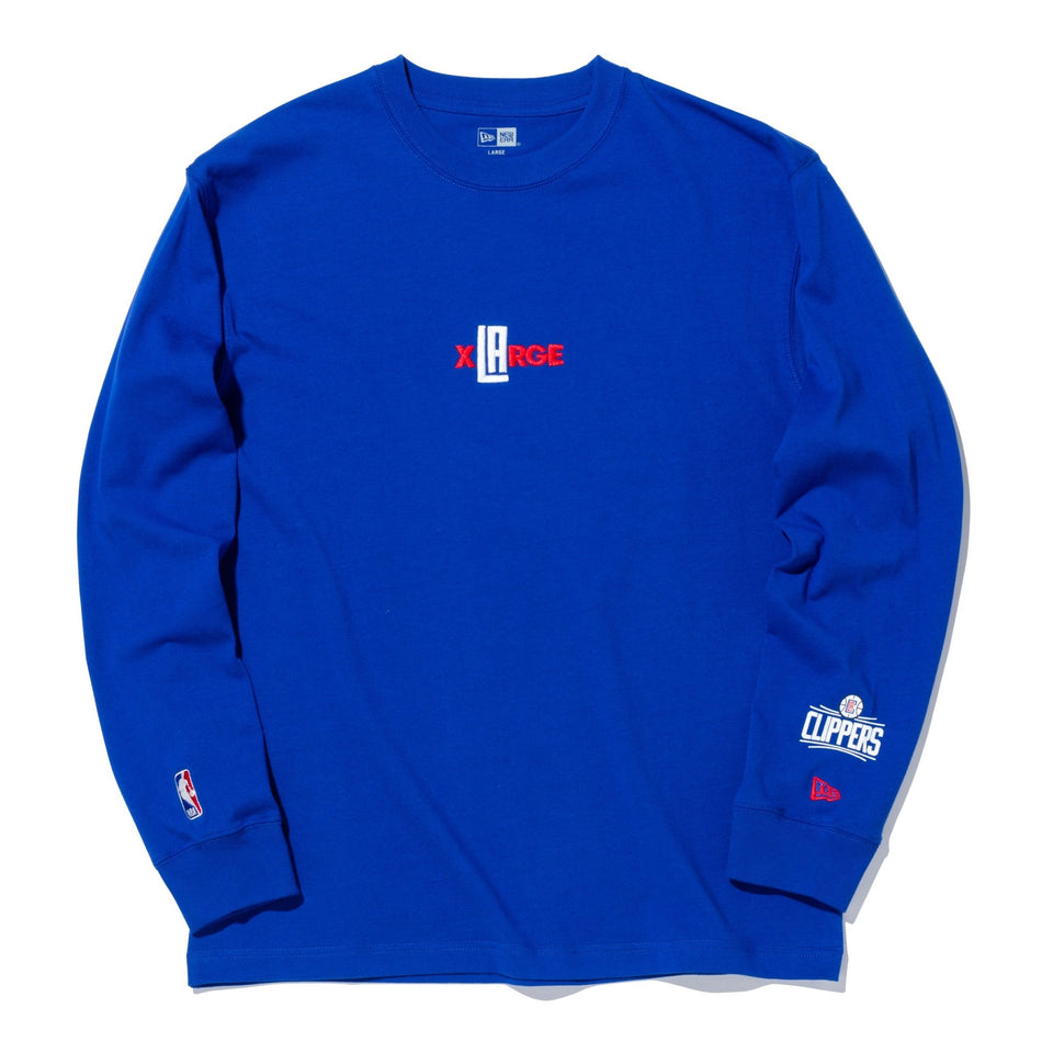 長袖 コットン Tシャツ XLARGE x NBA ロサンゼルス・クリッパーズ ブルー レギュラーフィット - 13113530-S | NEW ERA ニューエラ公式オンラインストア