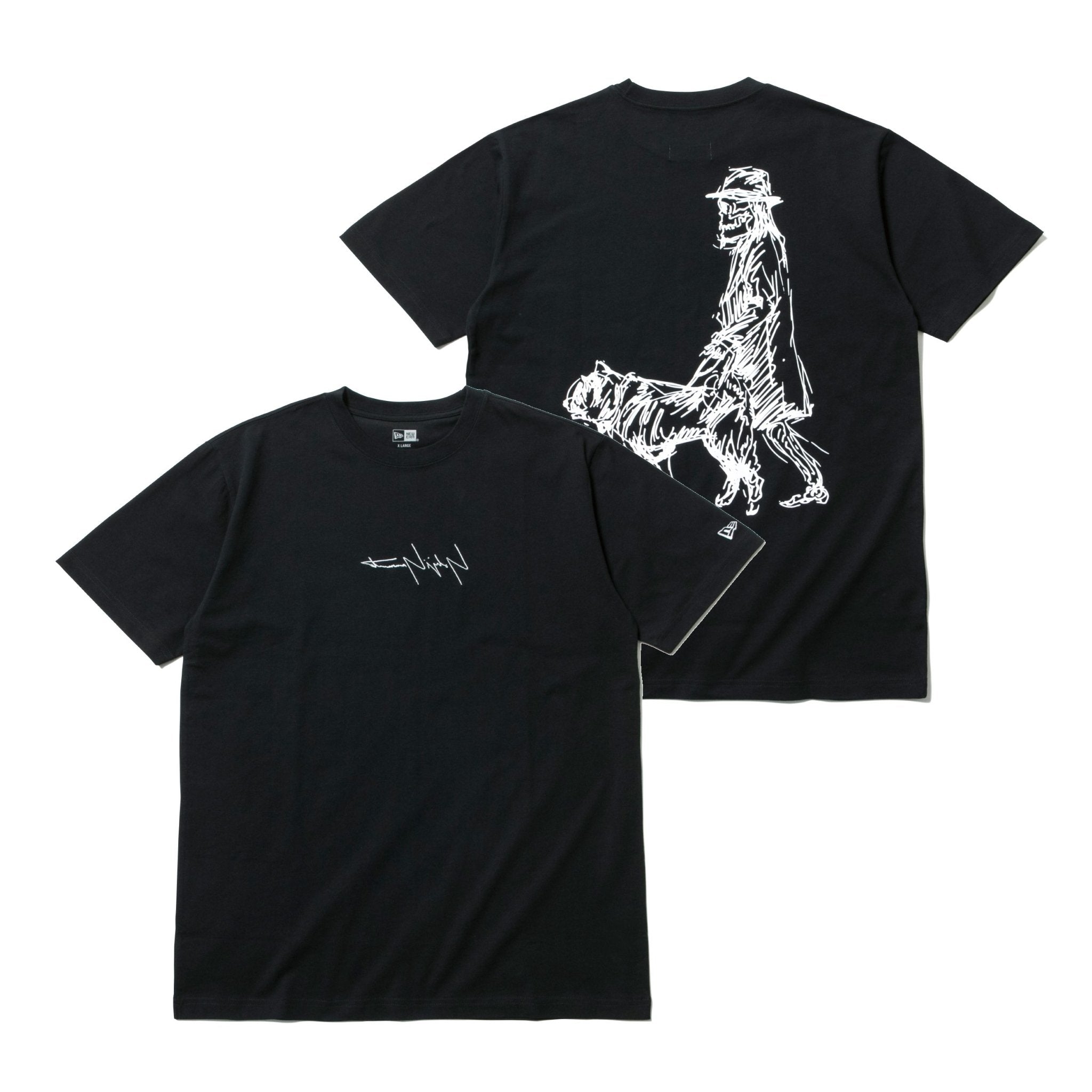 コットン Tシャツ Yohji Yamamoto SS20 ウォークドッグ ブラック レギュラーフィット