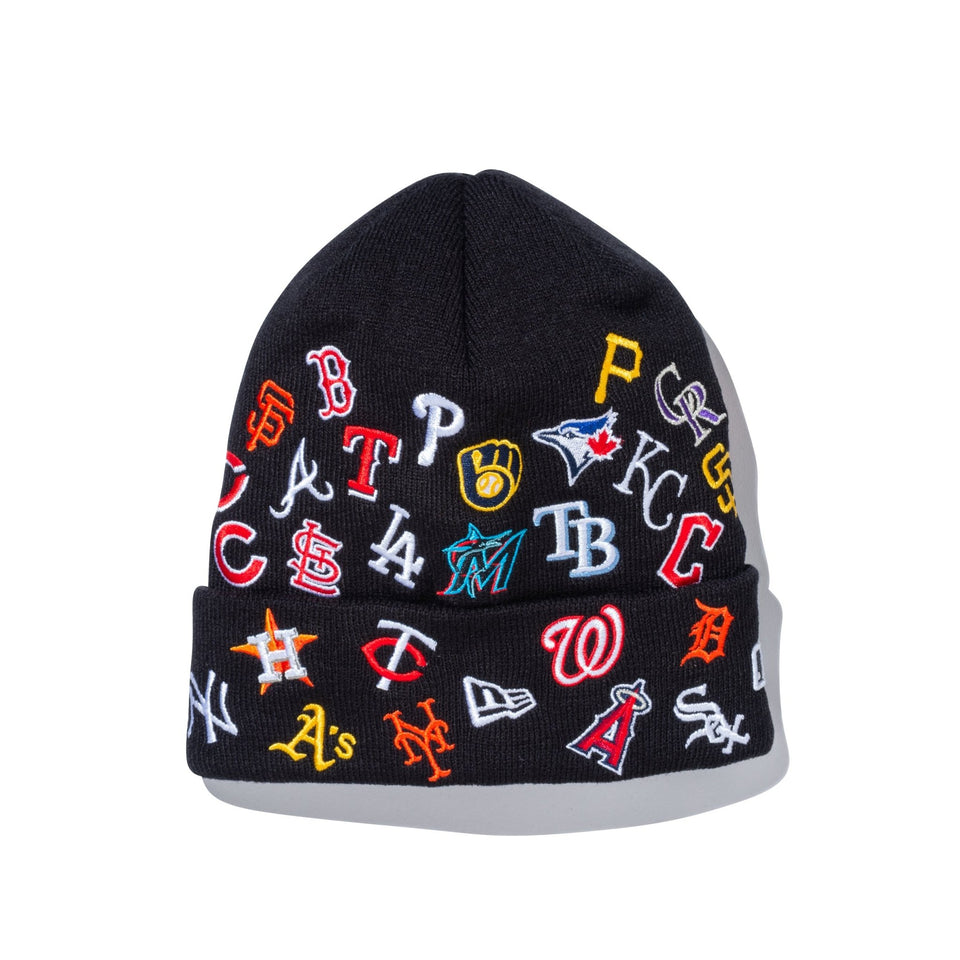 ベーシック カフニット Team Logo Allover MLB ブラック - 13751347-OSFM | NEW ERA ニューエラ公式オンラインストア