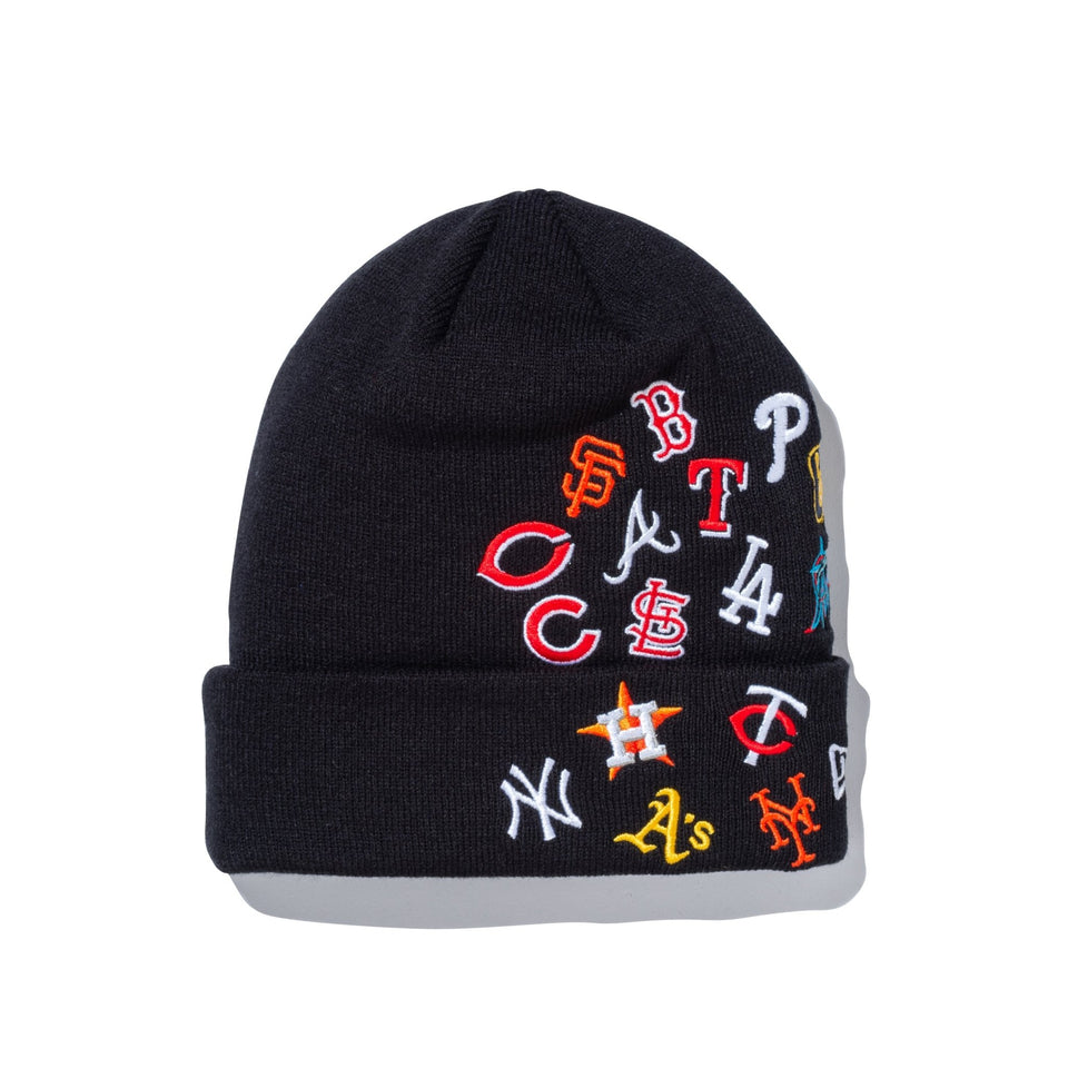 ベーシック カフニット Team Logo Allover MLB ブラック - 13751347-OSFM | NEW ERA ニューエラ公式オンラインストア