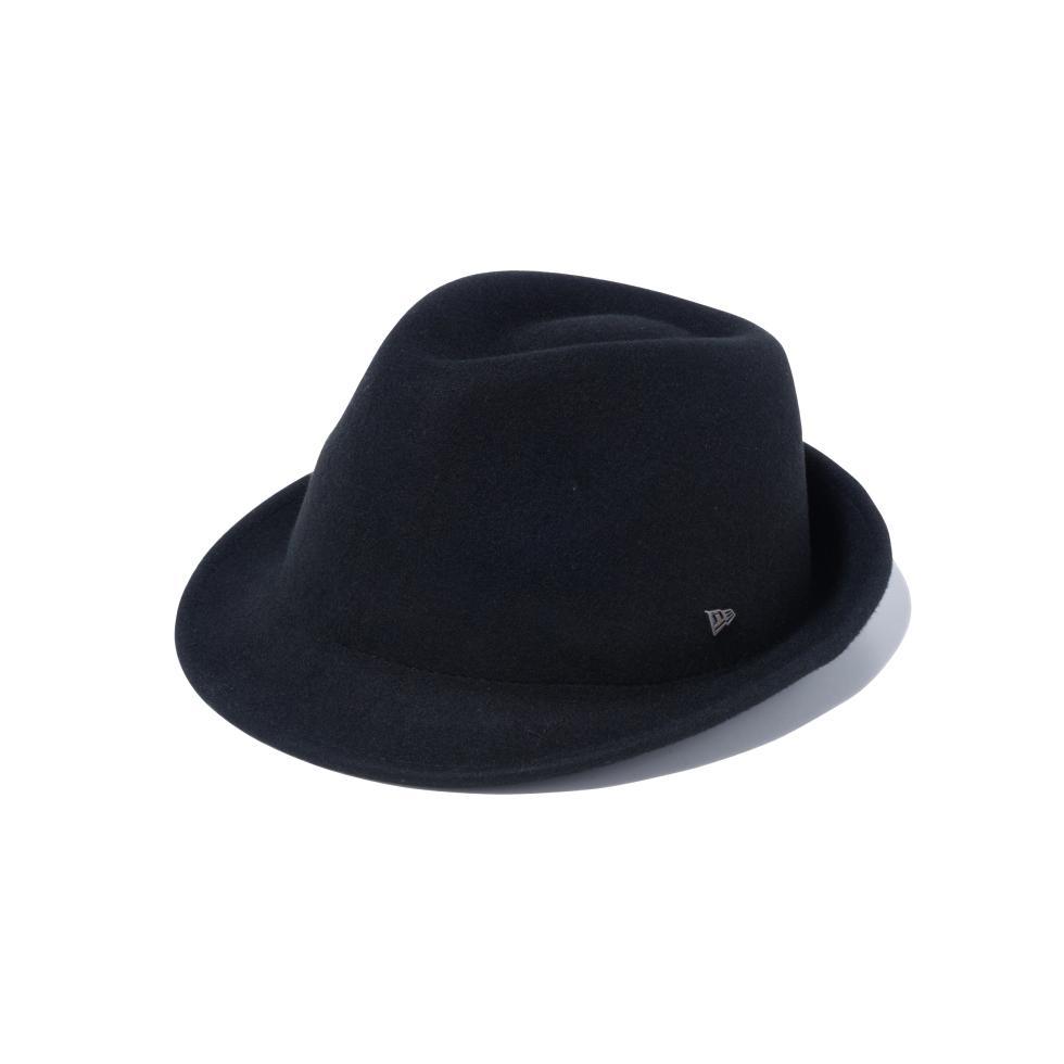 【未使用】NEW ERA ハット フェドーラ ウール メタルピン ブラック XL the-trilby-12018888-m-new-era-