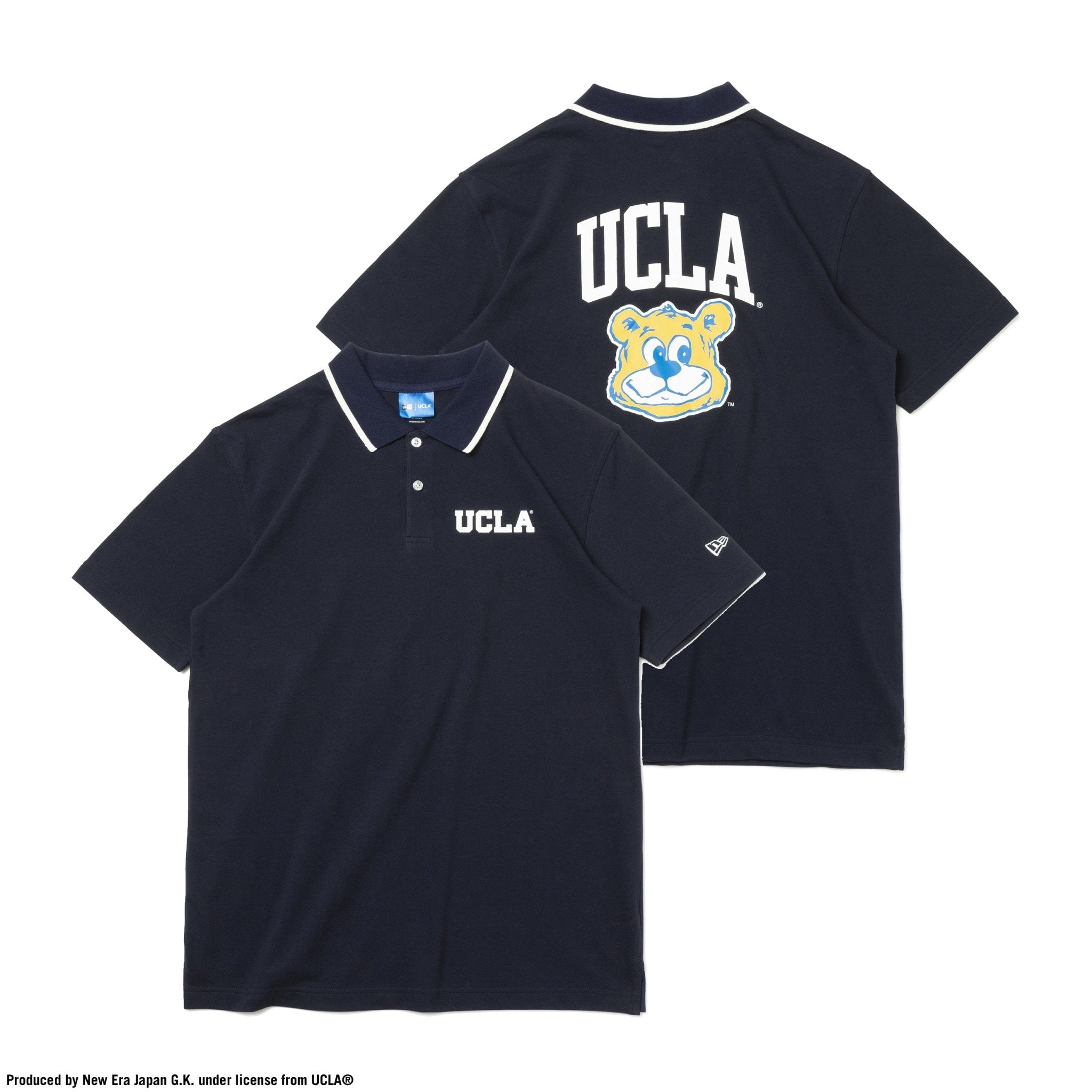 【ゴルフ】 半袖 ポロシャツ UCLA スクリプトロゴ JOE ジョー ネイビー