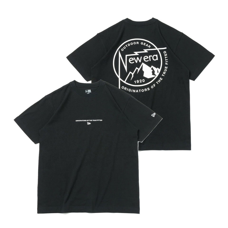 半袖 USコットン Tシャツ Mountain Circle Logo ブラック レギュラーフィット 【ニューエラアウトドア】 - 13516323-S | NEW ERA ニューエラ公式オンラインストア