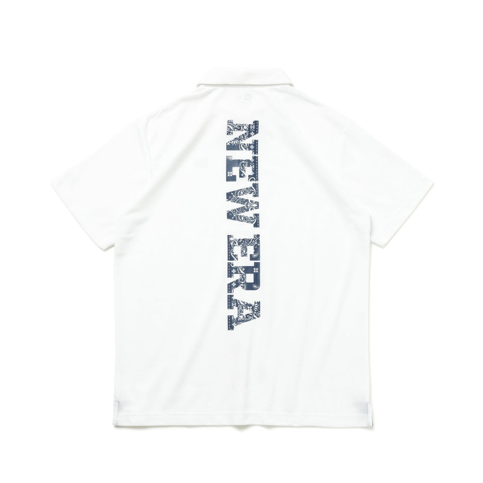 【ゴルフ】半袖 鹿の子 ポロシャツ Vertical Bandana Logo ホワイト - 14109035-S | NEW ERA ニューエラ公式オンラインストア